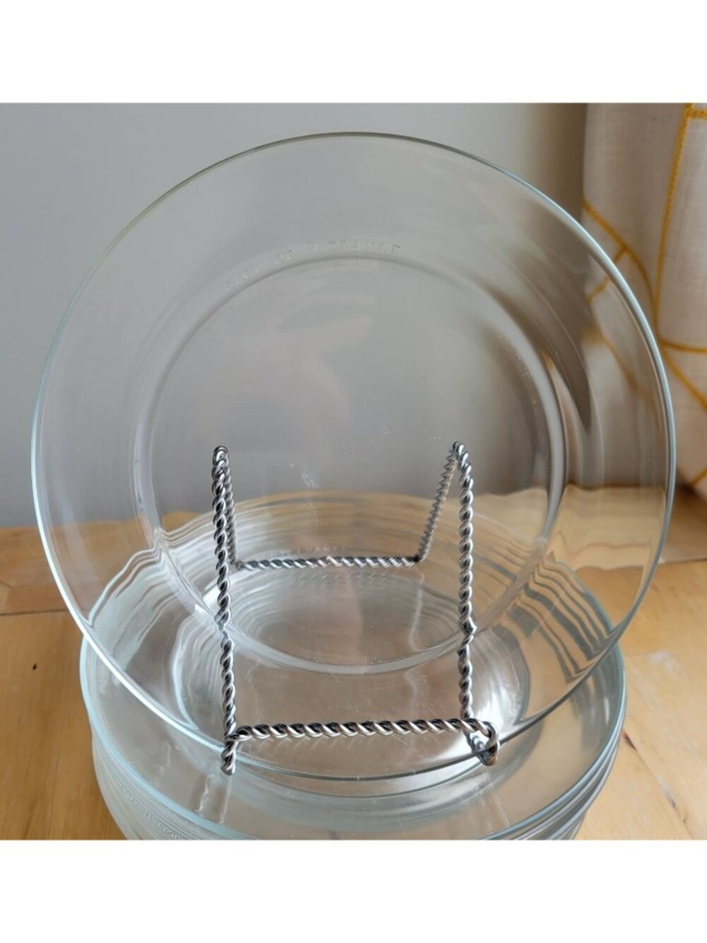 2- Arcoroc France Clear Glass 7" Plates Classique Coupe